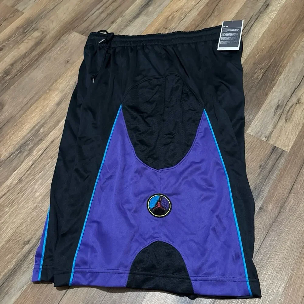2007 Air Jordan 8 Aqua Purple Blue Basketbal Vintage Baggy Y2K 228568-010 Shorts